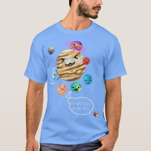Pluto Planet Funny Space Cartoon Planets Never For T-Shirt