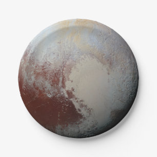Pluto planet paper plate