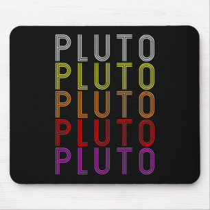 Pluto Planet Retro Vintage Astronomy T-Shirt Mouse Pad