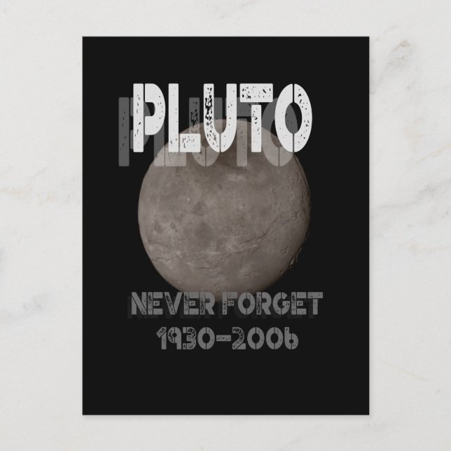 Pluto the Planet (1930-2006) Never Forget Postcard (Front)