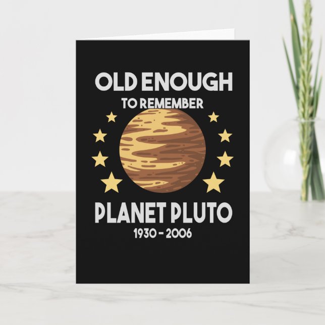 Pluto Vintage Planet Pluto Day Space Galaxy Card (Front)