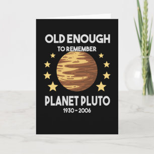 Pluto Vintage Planet Pluto Day Space Galaxy Card