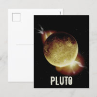 Pluto yellow planet 3d universe space illustration