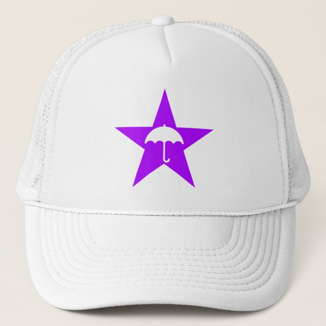 Pluviophile Star (purple) Trucker Hat (Front)