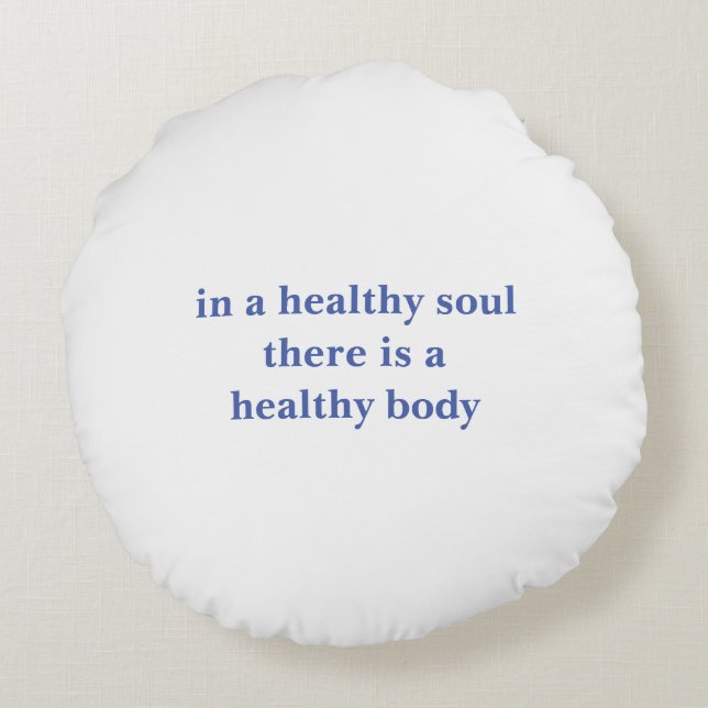 Plw4 healthy soul  round cushion (Back)