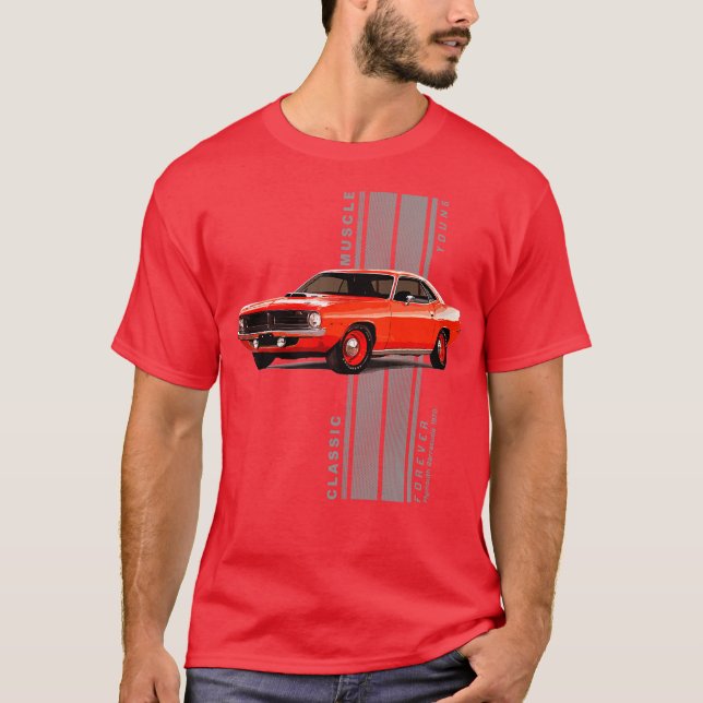 Plymouth Barracuda Classic American Muscle s Vinta T-Shirt (Front)