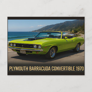 Plymouth Barracuda Convertible 1970 Postcard