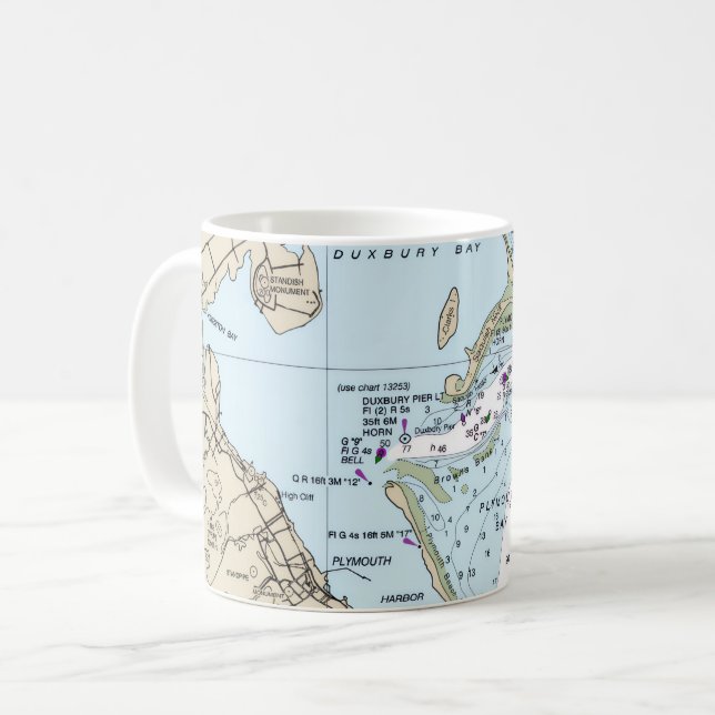 Plymouth Harbour Massachusetts  Coffee Mug (Front Left)