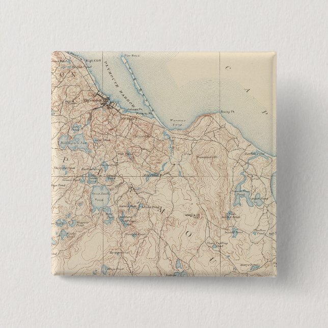 Plymouth, Massachusetts 15 Cm Square Badge (Front)