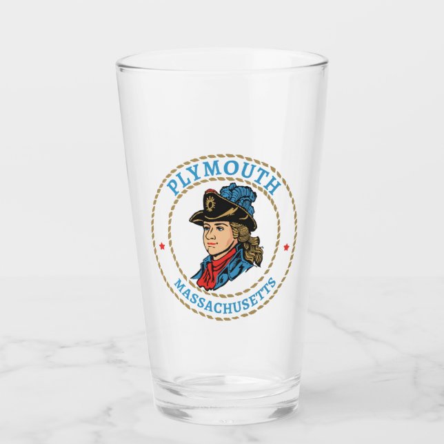 Plymouth Massachusetts Colonial Glass (Front)