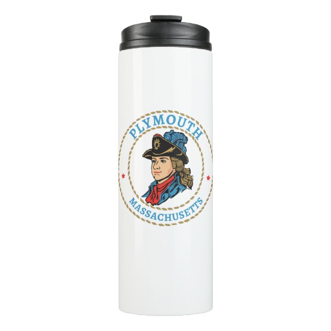 Plymouth Massachusetts Colonial Thermal Tumbler (Front)