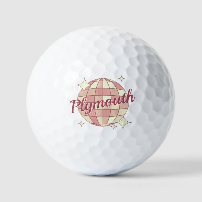 Plymouth Massachusetts Golf ball golfball  (Front)