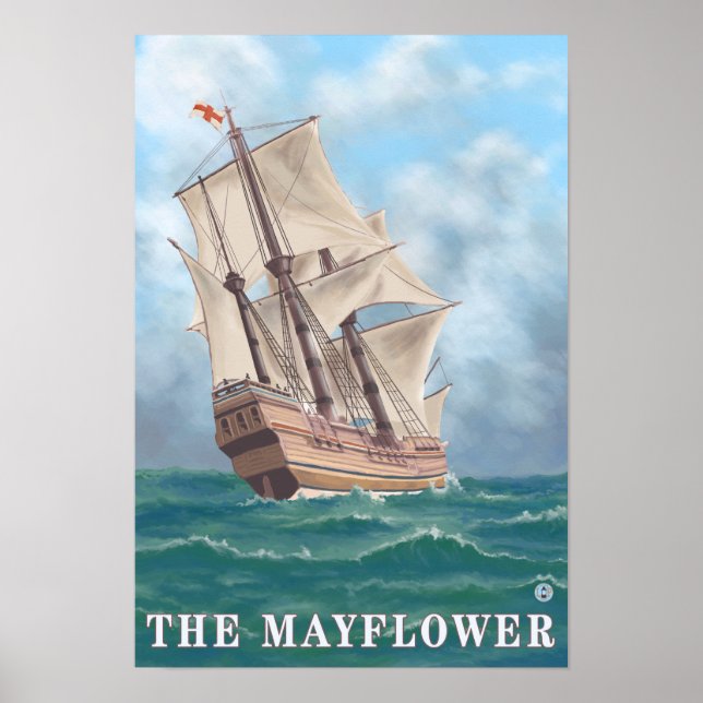Plymouth, MassachusettsView of the Mayflower Poster (Front)