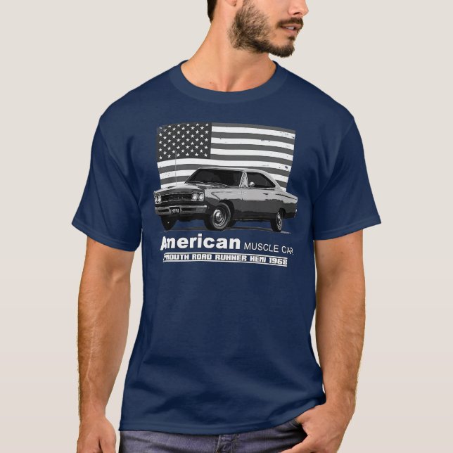 Plymouth Road Runner American Muscle 60s 70s Old i T-Shirt (Front)