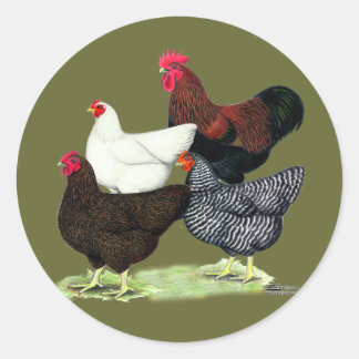 Plymouth Rock Quartet Classic Round Sticker