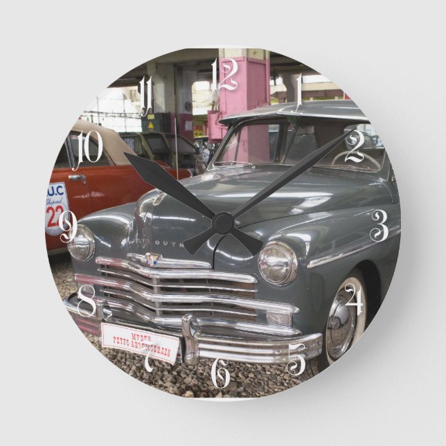 Plymouth Special De Luxe. Built in 1949 Round Clock (Front)