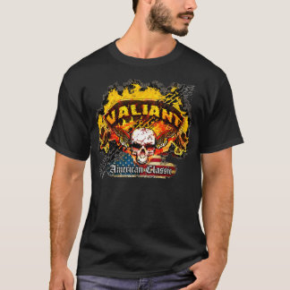 Plymouth Valiant - Burnout Banner Skull -n- Flag T-Shirt