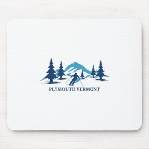 Plymouth Vermont Ski Resort Skiing Skier _1 Mouse Pad