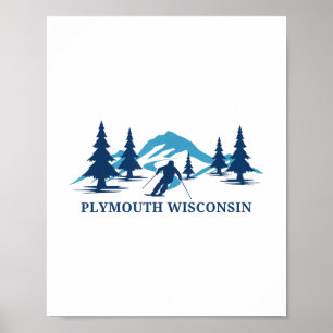 Plymouth Wisconsin Ski Resort Skiing Skier _1 Poster