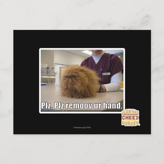 Plz remoov ur hand postcard (Front)