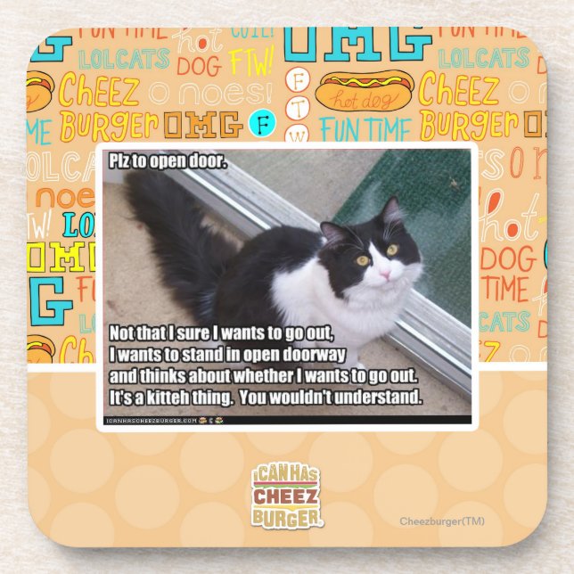 Plz to open door coaster (Front)