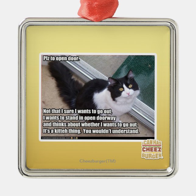 Plz to open door metal tree decoration (Front)