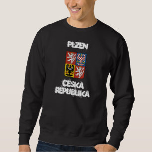 Plzen, Ceska Republika with coat of arms Sweatshirt