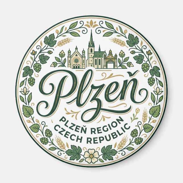 Plzeň Czech Republic Magnet (Front)