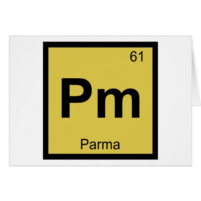 Pm - Parma Ohio Chemistry Periodic Table Symbol (Front Horizontal)