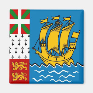 PM - Saint Pierre and Miquelon - Flag Magnet