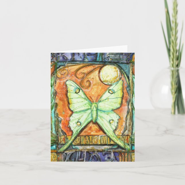 PMACarlson Luna Moth Card (Front)