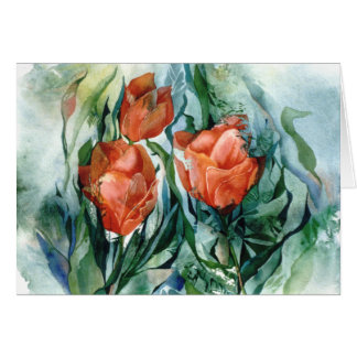 PMACarlson Orange Tulips Card