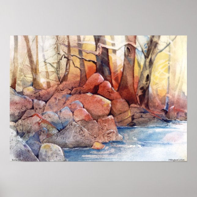 PMACarlson Rocky Shore Poster (Front)