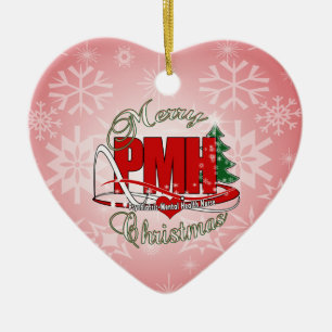 PMH Psychiatric-Mental Health Nurse CHRISTMAS Ceramic Tree Decoration