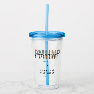 PMHNP Leopard Print Psychiatric Mental Health NP Acrylic Tumbler