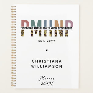 PMHNP Leopard Print Psychiatric Mental Health NP Planner