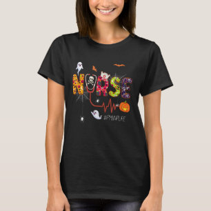 Pmhnp Nurse Stethoscope Halloween Ghost Spider Nur T-Shirt