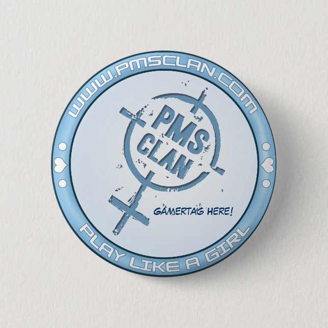 PMS Button- Blue Logo 2 6 Cm Round Badge (Front)