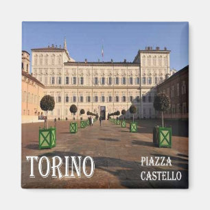 PMT010 TURIN, Piazza Castello, Italy, Fridge Magnet