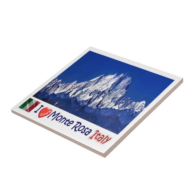 PMT021 MONTE ROSA I Love, Italy, Tile (Side)