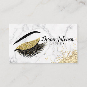 PMU Microblading Artist Sparkling Silver Gold Business Card