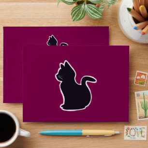 PN 47 Black Cat Silhoutte Envelope