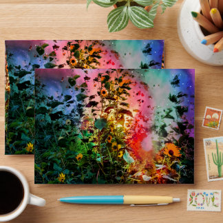 PN 51 Rainbow Sunflower Envelope