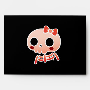 PN 90 Red Halloween Skeleton Envelope