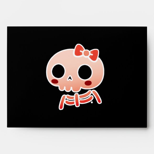 PN 90 Red Halloween Skeleton Envelope (Front)