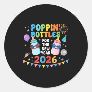 Pn Bottles For The New Year 2026 Baby Bottle Party Classic Round Sticker