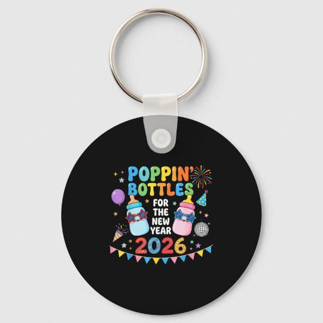Pn Bottles For The New Year 2026 Baby Bottle Party Key Ring (Front)