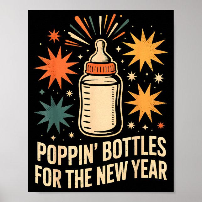 Pn Bottles For The New Year Happy New Year Mother  Poster (Front)