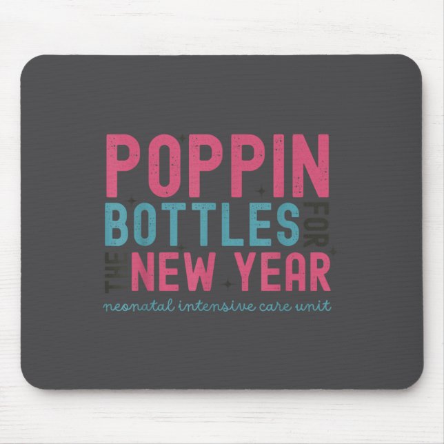Pn Bottles For The New Year, Midwife New Year's Ev Mouse Pad (Front)