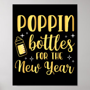 Pn Bottles For The New Year Pregnancy Announcement Poster